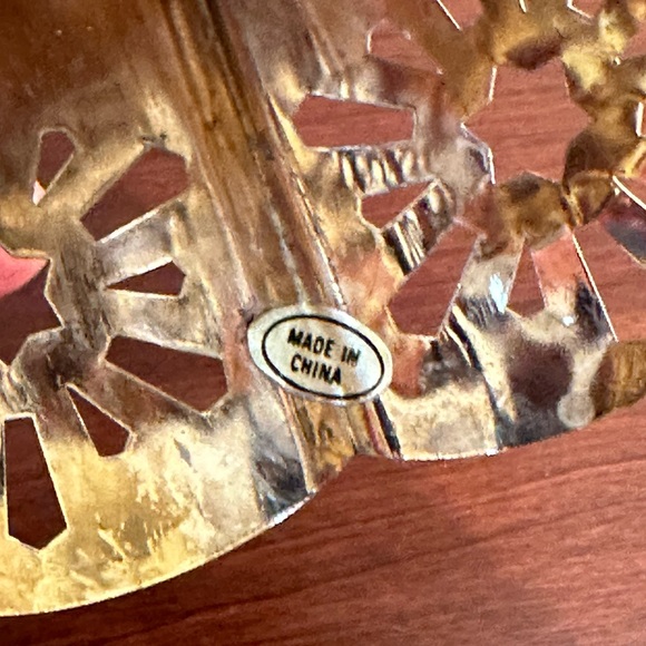 🎄🌟2xHP🌟VTG 1990s Copper & Brass Angel Candlestick Holder Home For Holidays - Picture 8 of 13